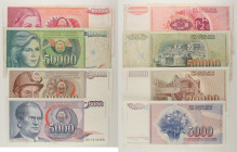 Jugoslavia - Lotto di 4 banconote: 100.000 Dinara 1989 P#97 - 50.000 Dinara 1988 P#96 - 20.000 Dinara 1987 P#95 - 5000 Dinara 1985 P#93

SPEDIZIONE ...