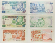 Kenya - Lotto di 3 banconote: 20 Shillings 1986 P#21e - 10 Shillings 1984 P#20c - 5 Shillings 1984 P#19c

SPEDIZIONE IN TUTTO IL MONDO - WORLDWIDE S...