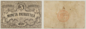 Governo Provvisorio della Repubblica di Venezia - Moneta Patriottica - 5 Lire 1848 - Crapanzano MP 4

SPEDIZIONE SOLO IN ITALIA - SHIPPING ONLY IN I...