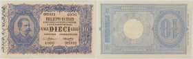 Regno d'Italia - Biglietto di Stato da 10 Lire 19/5/1923 - Gig. BS 17F - presenta 2 piccoli fori

SPEDIZIONE SOLO IN ITALIA - SHIPPING ONLY IN ITALY...