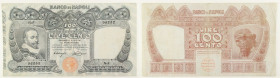 Regno d'Italia - Vittorio Emanuele III (1900-1943) - Banco di Napoli "Biglietti al Portatore" - banconota 100 Lire Tasso 13/12/1914 - Gigante BN 10E
...