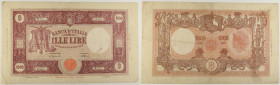 Repubblica Italiana - banconota 1000 Lire Grande "M" (B.I.) 22/07/1946 - Gigante BI 51B - piccoli strappi

SPEDIZIONE SOLO IN ITALIA - SHIPPING ONLY...
