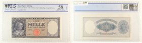 Repubblica Italiana - banconota 1000 Lire Italia Testina 1947 - RARA - Gigante BI 53A - slab PCGS c AU 58 OPQ

SPEDIZIONE SOLO IN ITALIA - SHIPPING ...