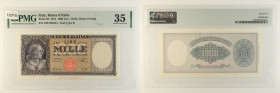 Repubblica Italiana - banconota 1000 Lire Italia (Medusa) 1947 - Gigante BI 54A - slab PMG c VF 35

SPEDIZIONE SOLO IN ITALIA - SHIPPING ONLY IN ITA...