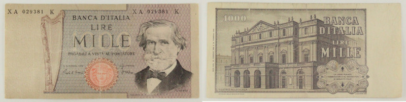 Repubblica Italiana - banconota 1.000 Lire Giuseppe Verdi 2° Tipo 20/02/1980 - S...