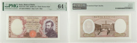 Repubblica Italiana - banconota 10.000 Lire Michelangelo Buonarroti 14/01/1964 - Gigante BI 74B - slab PMG 64 c UNC EPQ

SPEDIZIONE IN TUTTO IL MOND...