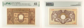 AFIS - Amministrazione Fiduciaria Italiana della Somalia - banconota 20 Somali 1950 - RARA - Gigante AFS 5C - slab PMG c EF 45

SPEDIZIONE SOLO IN I...