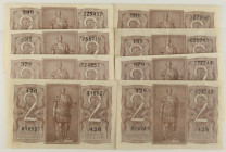 Regno d'Italia - Vittorio Emanuele III (1900-1943) - Lotto di 8 banconote da 2 Lire Impero 14/11/1939 - Gigante BS 8A

SPEDIZIONE SOLO IN ITALIA - S...
