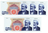 Repubblica Italiana - Lotto 5 banconote da 1000 Lire Verdi 1° tipo - 10/08/1965 - consecutive

SPEDIZIONE IN TUTTO IL MONDO - WORLDWIDE SHIPPING

...