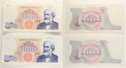 Repubblica Italiana - Lotto di 2 banconote 1000 Lire Verdi 1° Tipo anni vari

SPEDIZIONE IN TUTTO IL MONDO - WORLDWIDE SHIPPING

BB
