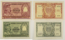 Repubblica Italiana - Lotto di 2 banconote: 100 Lire Italia Elmata 1951 Gigante BS 24A - 50 Lire Italia Elmata 1951 Gigante BS 23A

SPEDIZIONE SOLO ...