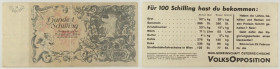 Biglietto da 100 Schilling a scopo propagandistico - R/ Contiene una tabella comparativa che mostra quanto si poteva acquistare con 100 Schilling nell...