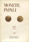 KUNST UND MUNZEN. Lugano, 14 – Maggio, 1980. Asta XXI Monete papali. pp. 71, nn. 1036, tavv. 95, di cui 6 a colori. ril. ed. sciupata, buono stato, im...