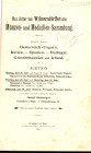 HAMBURGER J. - Max Ritter von Wilmersdorffer'sche. Minzen und medailllen - sammlung. Funfte serie. Osterreich, Ungarn, Italien, Spanien,Portugal, Gros...