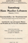 CAHN A.E. - Sammlung Han Mueller - Lebanon. Kunstmedaillen der Renaissancezeit. Frankfurt am Main, 7 - September - pp. 70, nn. 336, tavv. 30. ril. \ t...