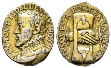 Historiepenningen - 1566 - Medal "Geuzenpenning" op het Verbond der Edelen' by Jacques Jonghelinck (Van Loon 85-5) - Obv. EN TOVT FIDELLES AV ROY Bust...