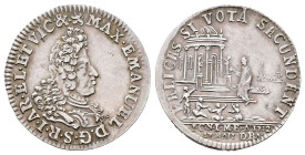 Historiepenningen - 1712 – Medal 'Inauguratie van Maximiliaan Emanuel van Beieren als Graaf van Namen' (G. Baurin, Tijdschrift voor Numismatiek EGMP X...