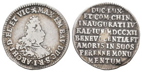 Historiepenningen - 1712 – Medal 'Inauguratie van Maximiliaan Emanuel van Beieren als Hertog van Luxemburg en Graaf van Chiny' by G. de Backer – Obv. ...