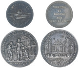 Historiepenningen - 1751 - Medal 'Inhuldiging Willem IV als markgraaf van Veere en Vlissingen, Vlissingse variant' by N. van Swinderen (VvL.298) - Obv...