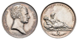 Historiepenningen - 1815 - Medal 'Kamer van Koophandel te Antwerpen' by J.W. van de Goor & J.P. Droz (Dirks 66) - Obv. Bust of Willem I left / Rev. Ri...