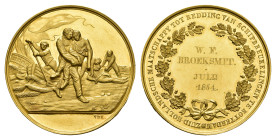 Historiepenningen - 1843/1854 - 'Beloningspenning (legpenning) van de Zuid-Hollandsche Maatschappij tot Redding van Schipbreukelingen te Rotterdam' by...