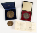 Historiepenningen - 1853 - Medal 'Herinvoering van de Bisschoppelijke Hiërarchie' by L. Wiener (Dirks739) - Obv. Christ awakens the daughter of Jairus...