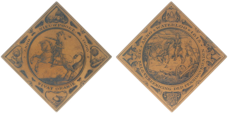 Historiepenningen - 1910 - Medal 'Hulde aan Oranje / Nieuwpoort en Waterloo' by ...