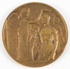 Olympics - France - Paris 1924 - Olympic Participation Medal (Gad.2) bronze - 71,5 gr.