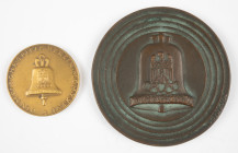 Olympics - Germany - Berlin 1936 - Participants medal by O. Placzek (Gadoury 2) - Obv. Athlete between columns climbs podium / Rev. Clock showing Olym...