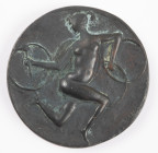 Olympics - Italy - Rome 1960 - Participants medal by E. Greco (Gadoury 2) - Obv. Woman and Olympic rings / Rev. Eagles - bronze cast 55 mm in box - XF