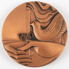 Olympics - Spain - Commemorative medal 1982 "Dove Of Peace " IOC - International Olympic Committee, offered to Alexandru Siperco (member of the IOC), ...