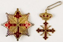 Medailles en onderscheidingen - Miscellaneous - Sacred Military Constantinian Order of Saint George, neck cross and silver breast star. Silver marks o...