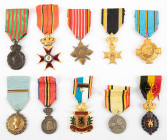 Medailles en onderscheidingen - Miscellaneous - Lot of 10 medals, most Belgian, incl. 'Koninklyke Redders Antwerpen', 'Les Veterans de roi Leopold II ...