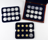 Medals in boxes - Miscellaneous - Wooden cassette with silver and gold-plated silver medals