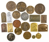 Medals in boxes - Miscellaneous - Belgium - nice collection of 21 medals relating to the Congo: 'Comp. du chemin de fer du Bas Congo au Katanga 1906-1...