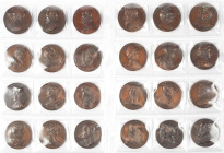 Medals in boxes - Miscellaneous - Belgium - Complete set of 25 portrait medals 'Grandes hommes de la Belgique' by A.C. Jouvenel, struck between 1846 a...