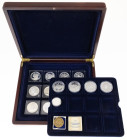 Medals in boxes - Miscellaneous - Wooden cassettes with Medals in silver