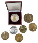 Medals in boxes - Miscellaneous - Belgium - lot of 7 medals Baudouin and Albert II incl. 'Kon. Academie voor Overzeese Wetenschappen 1928-1978', 'Pala...