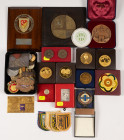 Medals in boxes - Miscellaneous - Lot of 50+ medals related to sports, incl. Bulgaria 'IX European Sports Conference Sofia 1989' 107 mm, Turkish Footb...