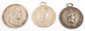 Medals in boxes - Miscellaneous - Belgium - lot of three silver prize medals incl. Athenée de Namur and Scola Medica Practica Bruxellensis