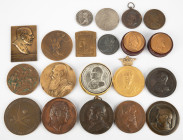 Medals in boxes - Miscellaneous - Belgium - Lot medals incl. '25me anniversaire Leopold I 1856', plaquette 'P.L. Dupont 1945-1949', 'Albert Grisar 190...