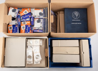Coin supplies - Large lot in 4 boxes: many coin holders, coin sheets and albums (cannot be shipped)