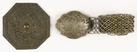 Ethnographics - Indonesia, Borneo/Kalimantan, octogonal base silver “Tampuk Bantal” for use in Chinese, Malay, Borneo wedding ceremony (7.60 g); added...