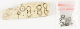 Ethnographics - Malaysia, Kedah, tin ring (4) with stone mould. Provenace district Batubara (Lima Puluh) of Sumatra. These rings were original a part ...
