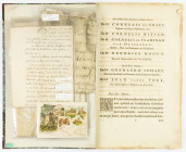 Documents - Lot documents in Dutch and French, 18th-19th century, incl. deed of sale of house 1683 and a letter to 'Den jarigen Jongeheer J.R. Advocaa...