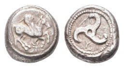 Asia Minor - Lycia - Dynasts of Lycia / uncertain dynast - AR Stater (c. 460-440 BC, 9.84g) - Pegasos flying right, monogram below, all in dotted bord...