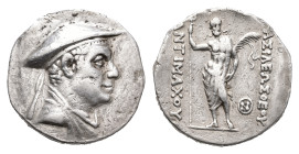 The East - The Indo-Greek Kingdom of Bactria - Antimachos I Theos (c. 175-165 BC) - AR Tetradrachm (17.00g) - Diademed and draped bust right, wearing ...