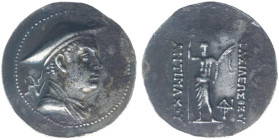 The East - The Indo-Greek Kingdom of Bactria - Antimachos I Theos (c. 175-165 BC) - AR Tetradrachm (18.29g) - Diademed and draped bust right, wearing ...
