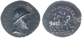 The East - The Indo-Greek Kingdom of Bactria - Eukratides I Megas (c. 175-145 BC) - AR Tetradrachm (16.83g) - Diademed and draped bust right, wearing ...
