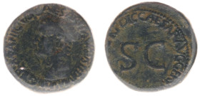 Roman Imperial Coinage - Caligula (37-41) - AE As (Rome, struck under Caligula AD 37-38, 12.51g) - GERMANICVS CAESAR TI AVGVST F DIVI AVG N Bare head ...